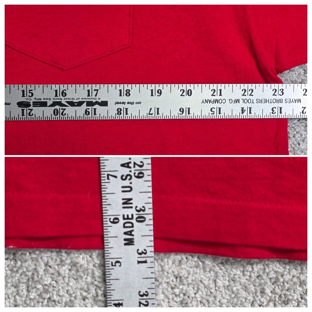 Vintage Winston Cigarettes Shirt XL Single Stitch Red Eagle Pocket T-Shirt 80s - Picture 4 of 8